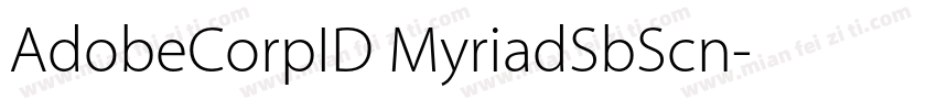 AdobeCorpID MyriadSbScn字体转换